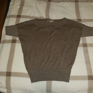 Ann Taylor Loft Gold Crop Top